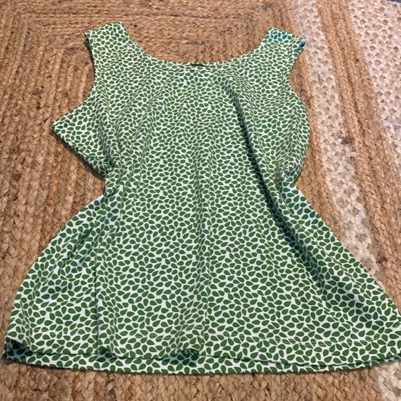 green patterned tank top